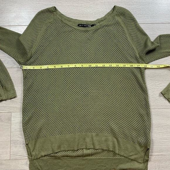 Rag & Bone Army Green Thin Knit Long Sleeve Sweater Top - Picture 10 of 11